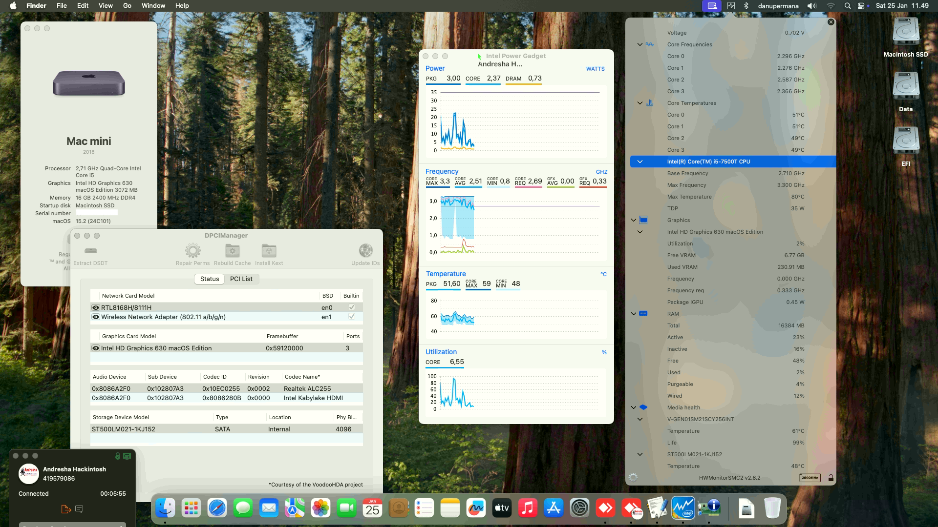Success Hackintosh macOS Sonoma 15.2 Build 24C101 in Dell Optiplex 3050 Micro